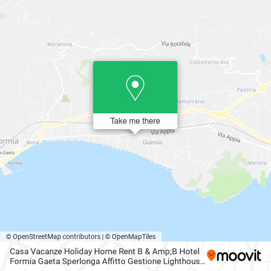 Casa Vacanze Holiday Home Rent B & Amp;B Hotel Formia Gaeta Sperlonga Affitto Gestione Lighthouse map