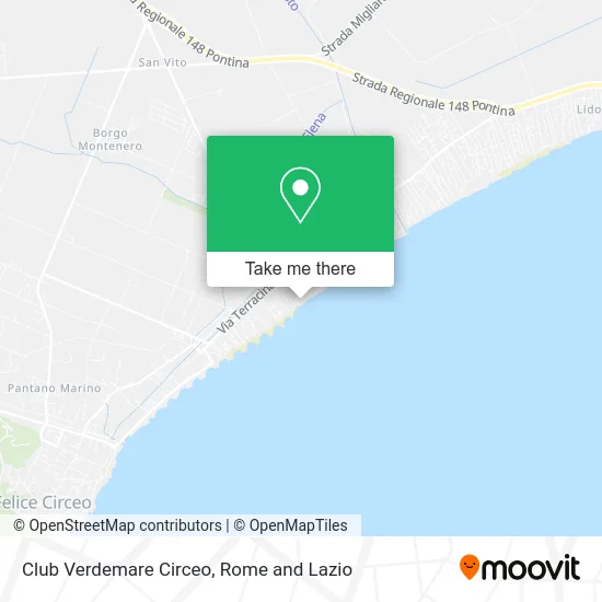 Verdemare Circeo Club map
