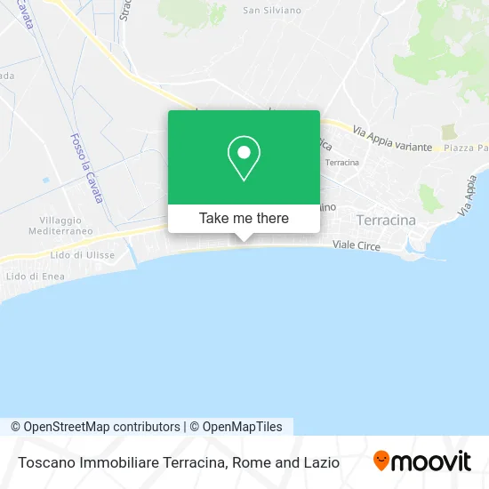 Toscano Real Estate Terracina map