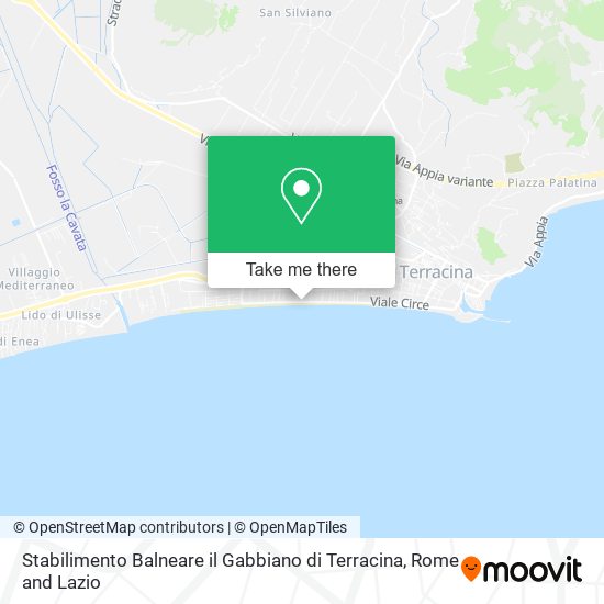 Stabilimento Balneare il Gabbiano di Terracina map