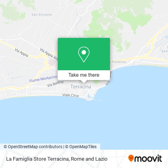 La Famiglia Store Terracina map