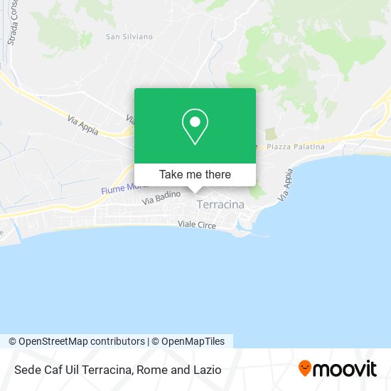 Sede Caf Uil Terracina map