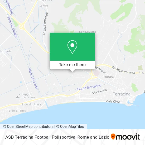 ASD Terracina Football Polisportiva map