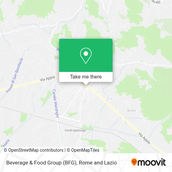 Beverage & Food Group (BFG) map