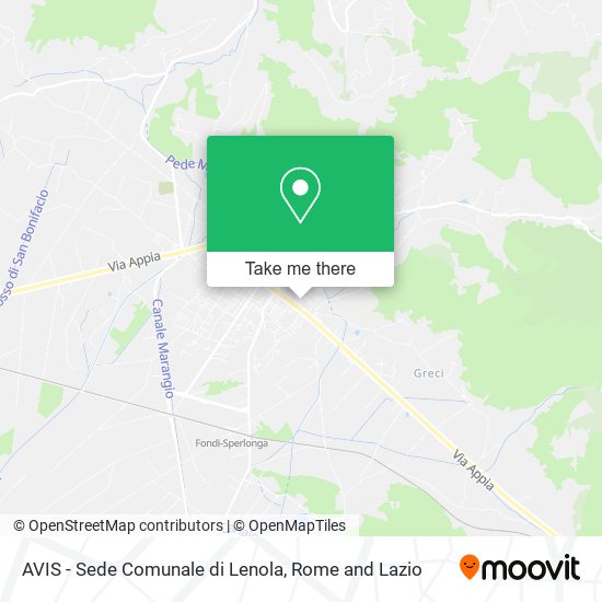 AVIS - Sede Comunale di Lenola map