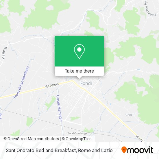 Sant'Onorato Bed and Breakfast map
