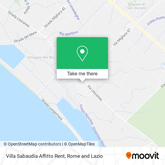 Villa Sabaudia Affitto Rent map