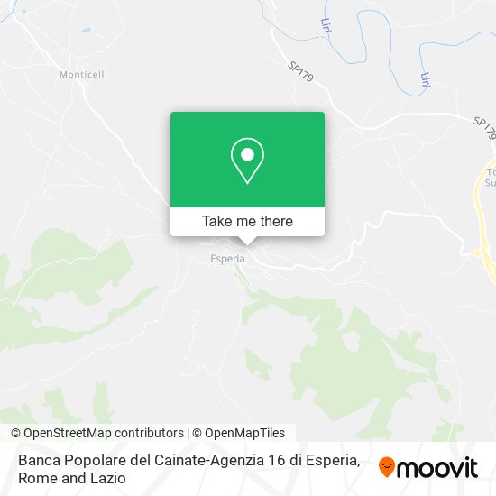 Banca Popolare del Cainate-Agenzia 16 di Esperia map