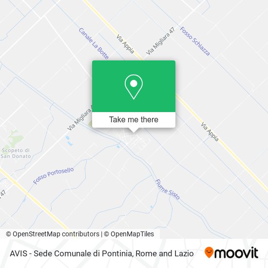 AVIS - Sede Comunale di Pontinia map