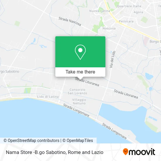 Nama Store - B.go Sabotino map