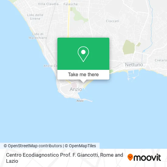 Ecodiagnostic Center Prof. F. Giancotti map