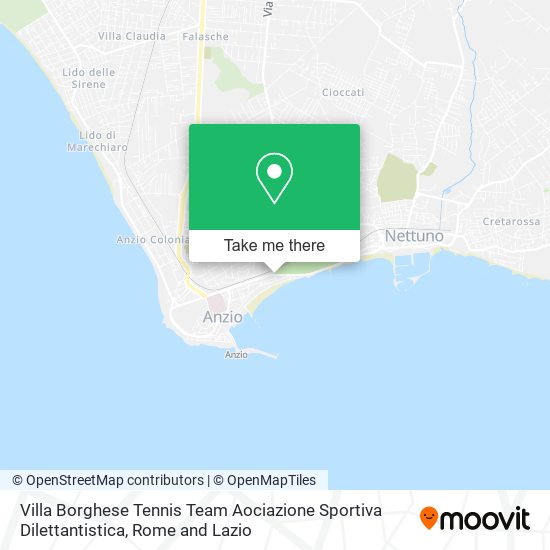 Villa Borghese Tennis Team Aociazione Sportiva Dilettantistica map