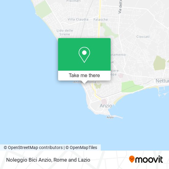 Noleggio Bici Anzio map