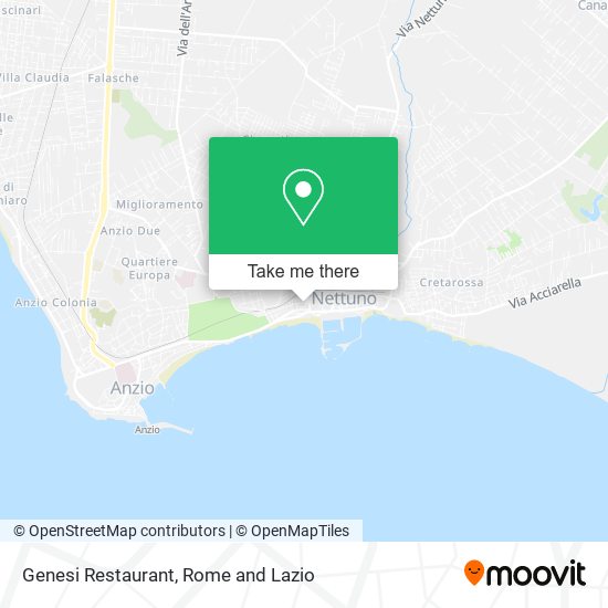 Genesi Restaurant map