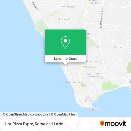 Hot Pizza Expre map