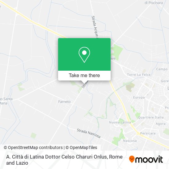 A. Città di Latina Dottor Celso Charuri Onlus map