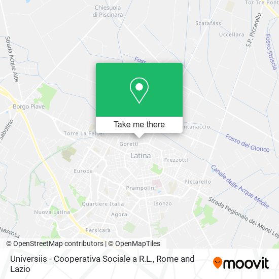 Universiis - Cooperativa Sociale a R.L. map