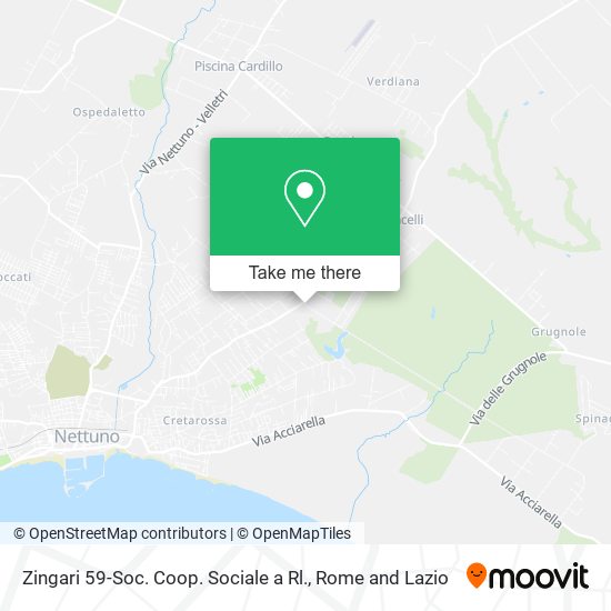 Zingari 59-Soc. Coop. Sociale a Rl. map