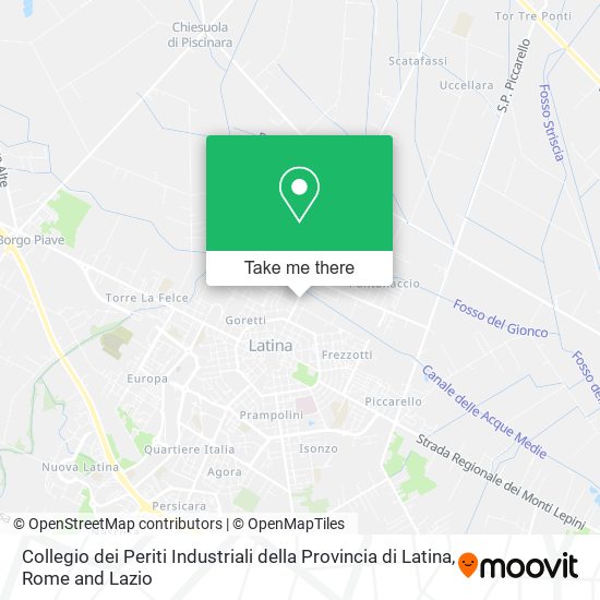 Collegio dei Periti Industriali della Provincia di Latina map