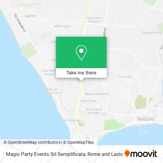 Magic Party Events Srl Semplificata map