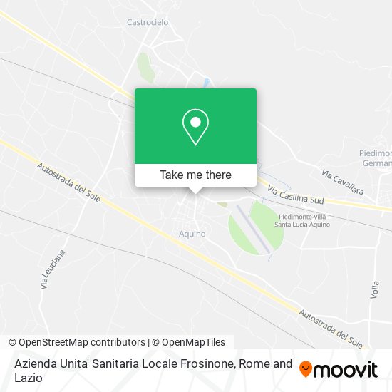 Azienda Unita' Sanitaria Locale Frosinone map