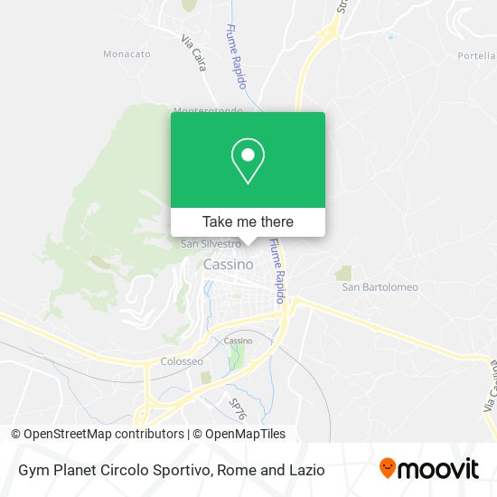 Gym Planet Circolo Sportivo map