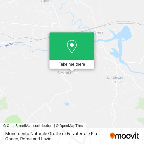 Monumento Naturale Grotte di Falvaterra e Rio Obaco map