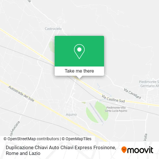Car Key Duplication Express Frosinone map