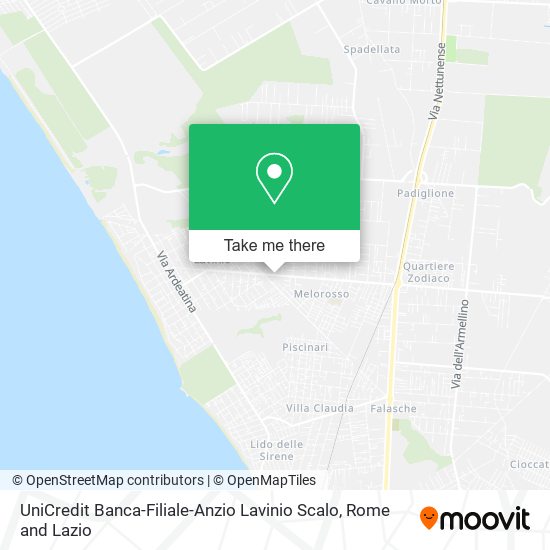 UniCredit Banca-Filiale-Anzio Lavinio Scalo map