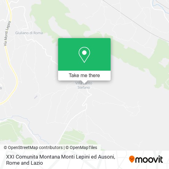 XXI Comunita Montana Monti Lepini ed Ausoni map