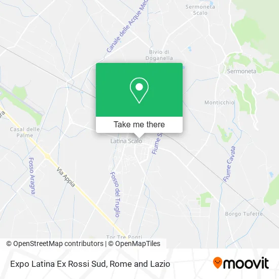 Expo Latina Ex Rossi Sud map