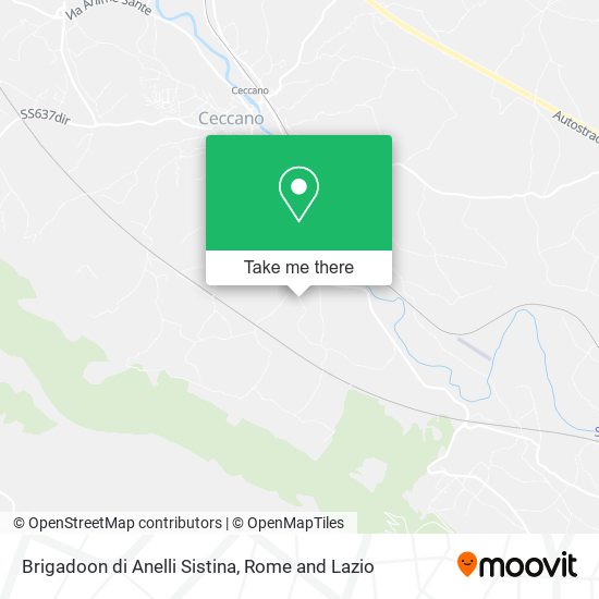 Brigadoon di Anelli Sistina map