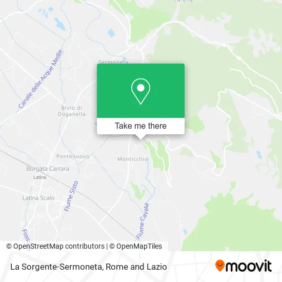 La Sorgente-Sermoneta map