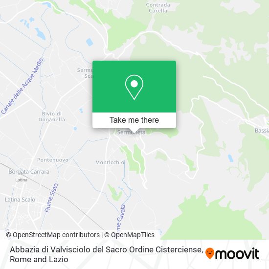 Abbazia di Valvisciolo del Sacro Ordine Cisterciense map