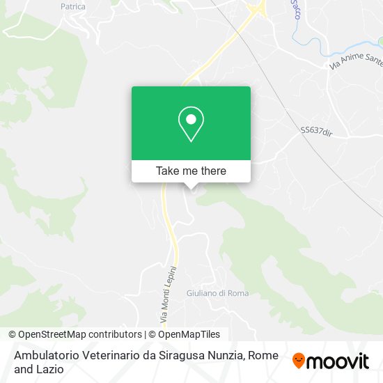 Ambulatorio Veterinario da Siragusa Nunzia map