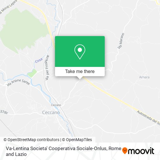 Va-Lentina Societa' Cooperativa Sociale-Onlus map