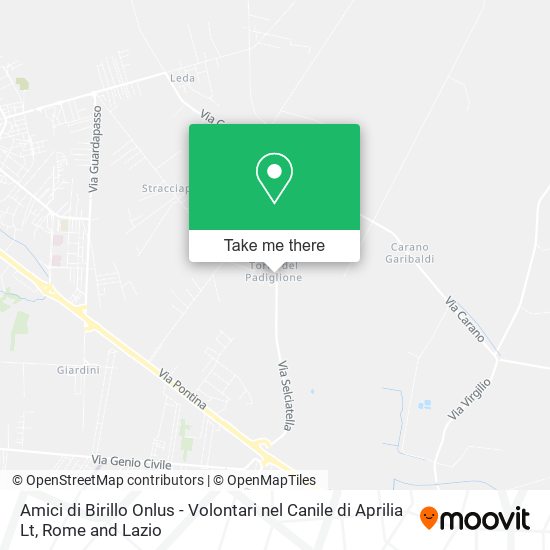 Amici di Birillo Onlus - Volontari nel Canile di Aprilia Lt map