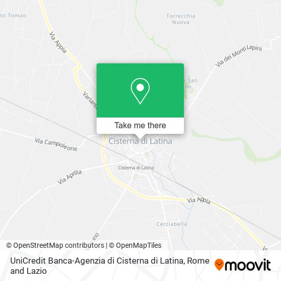 UniCredit Banca-Agenzia di Cisterna di Latina map