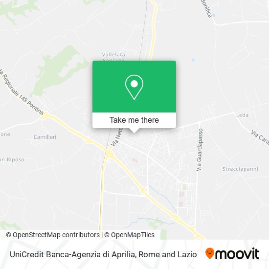 UniCredit Banca-Agenzia di Aprilia map