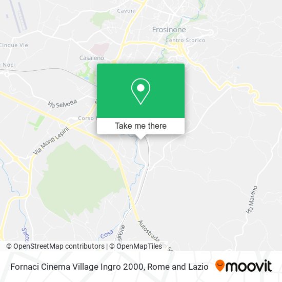 Fornaci Cinema Village Ingro 2000 map