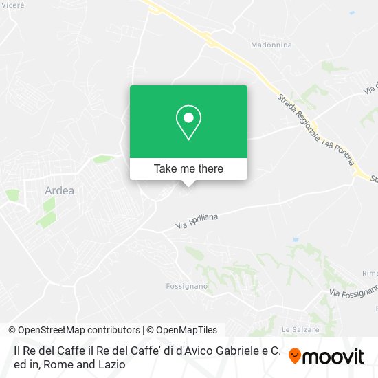 Il Re del Caffe il Re del Caffe' di d'Avico Gabriele e C. ed in map