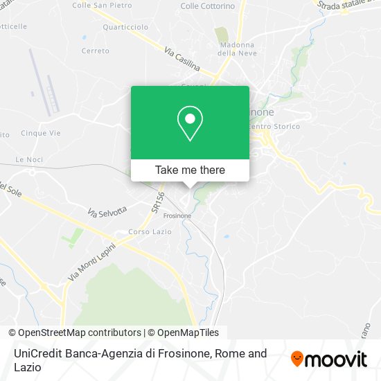 UniCredit Banca-Agenzia di Frosinone map