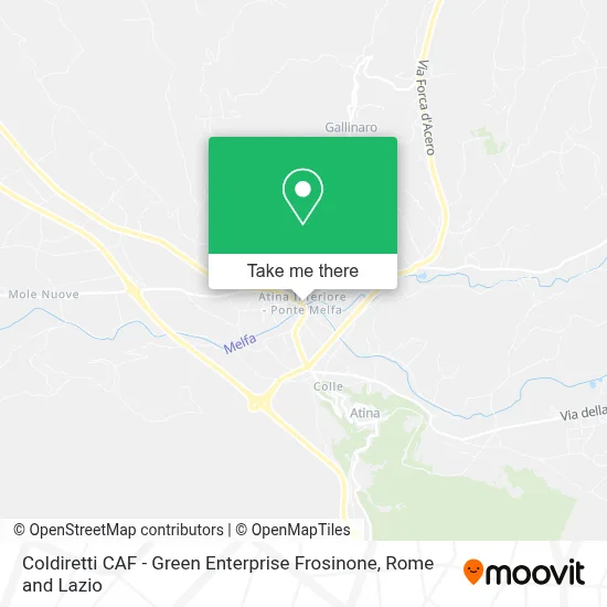 Coldiretti CAF - Green Enterprise Frosinone map