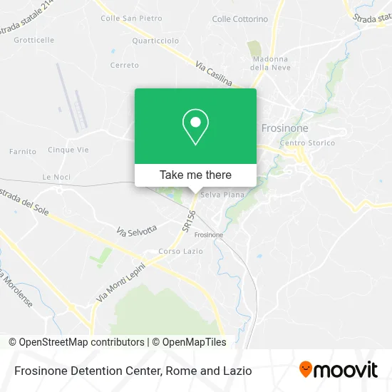Frosinone Detention Center map