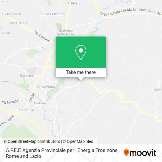 A.P.E.F. Agenzia Provinciale per l'Energia Frosinone map