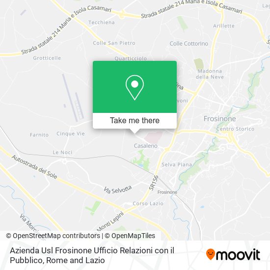 Azienda Usl Frosinone Ufficio Relazioni con il Pubblico map