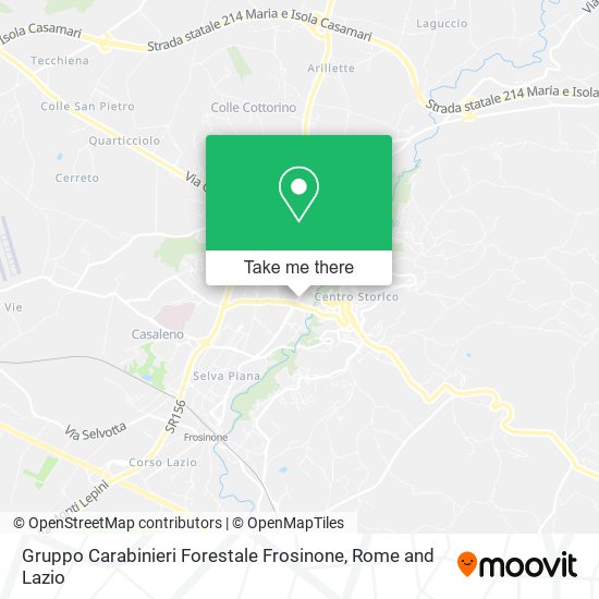 Gruppo Carabinieri Forestale Frosinone map