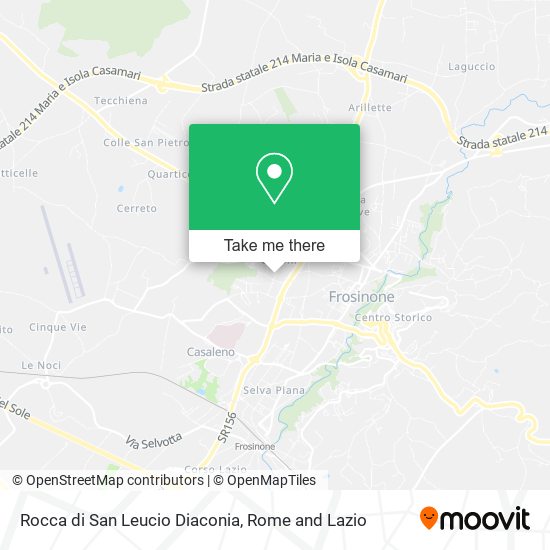 Rocca di San Leucio Diaconia map