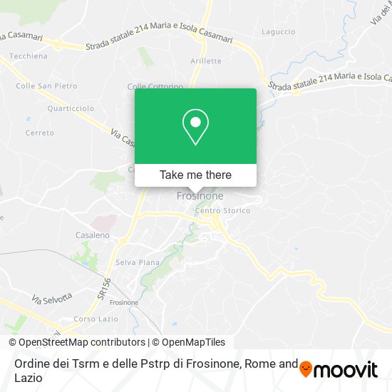 Ordine dei Tsrm e delle Pstrp di Frosinone map