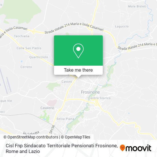 Cisl Fnp Sindacato Territoriale Pensionati Frosinone map